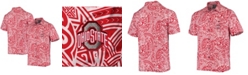 Colosseum Men's Scarlet Ohio State Buckeyes Make Like A Tree Camp Button-Up Shirt